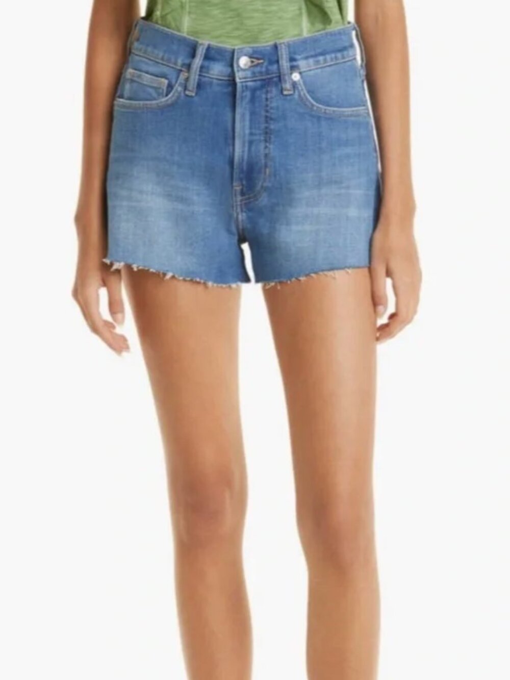 Veronica Beard Timmy Denim Shorts High Rise Jean Fray Sierra 25